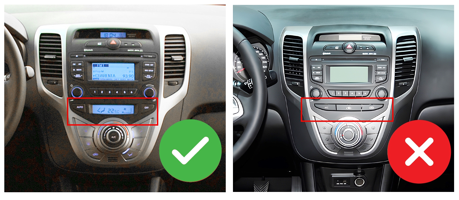 Komp pro 2DIN chytré autorádio Hyundai ix20 10-19 auto AC ze zadu evtech_cz